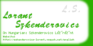 lorant szkenderovics business card